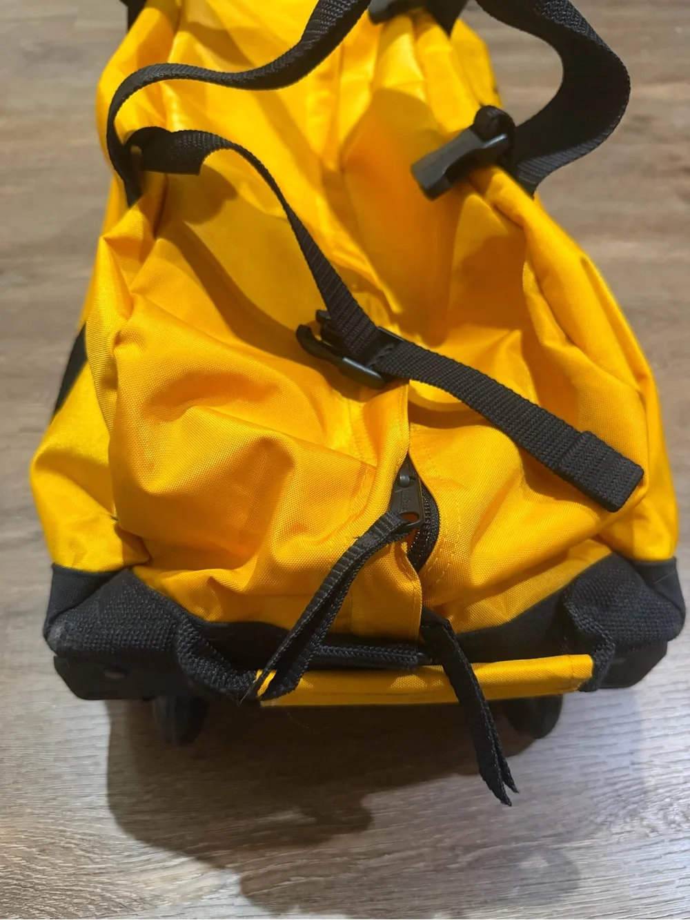 L.L.Bean Adventure Rolling Duffle Bag 24” Yellow Wheeled Travel Luggage 0XN91